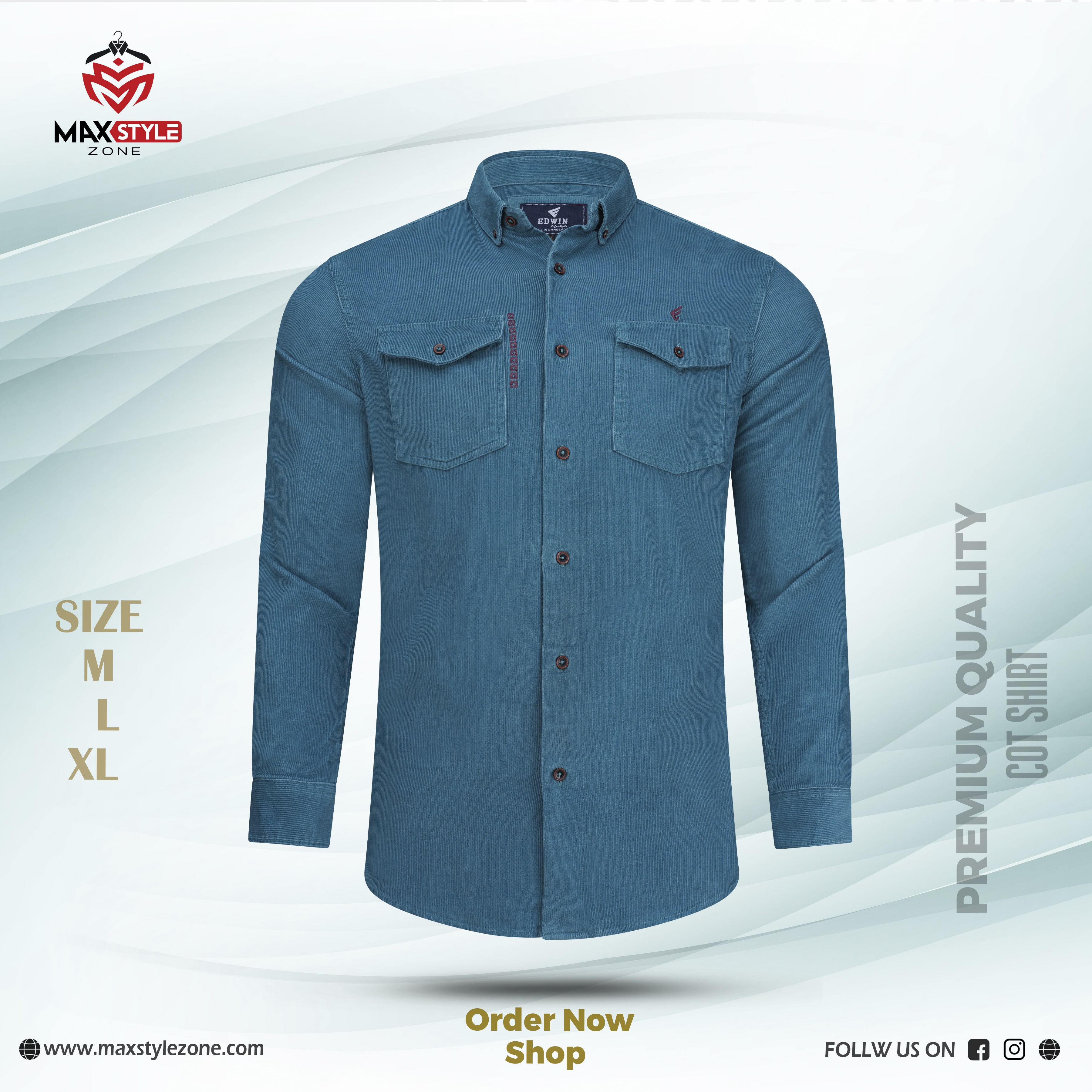 Premium Cot Shirt-Sky