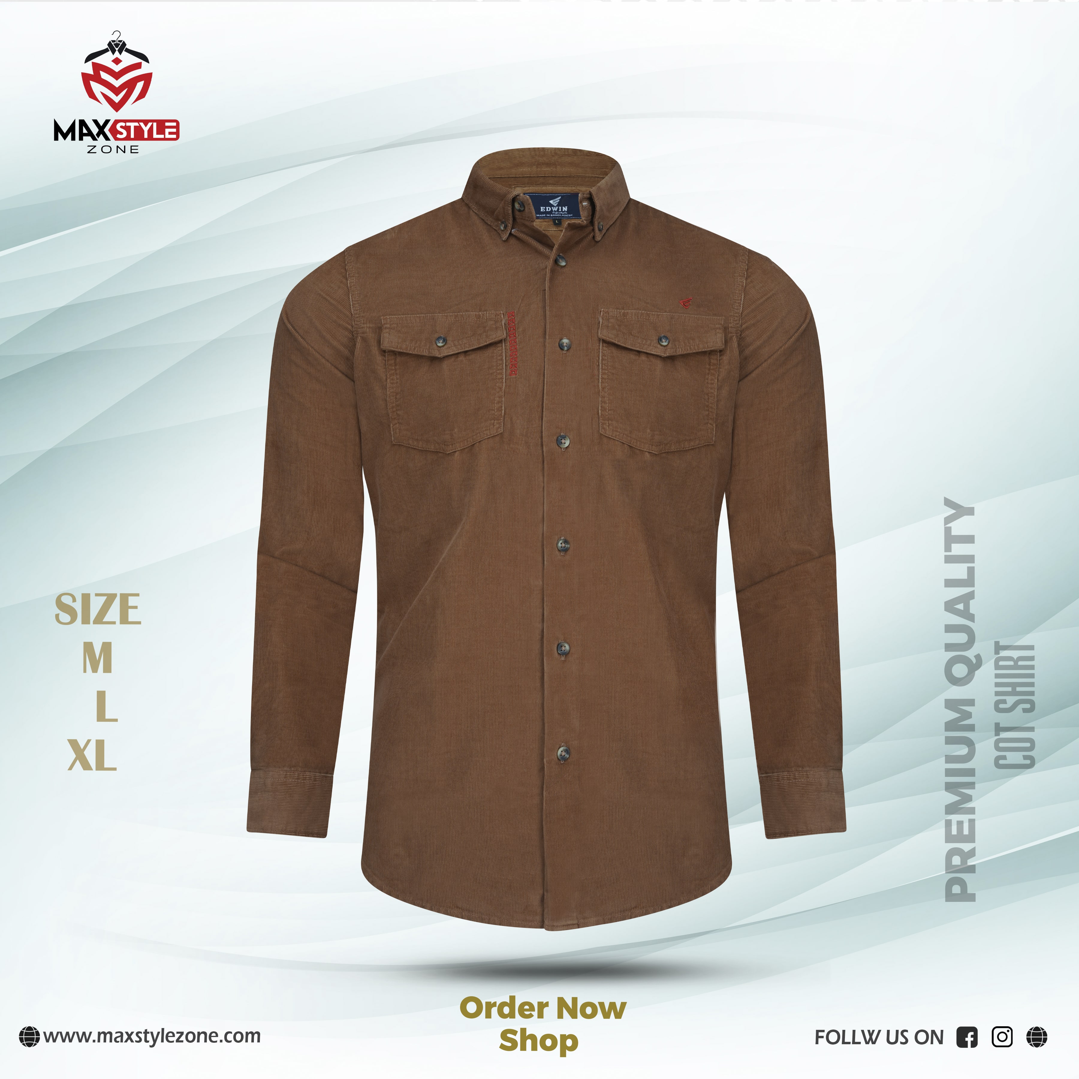 Premium Cot Shirt -Deep Brown